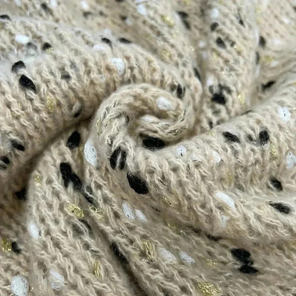 Multicolor Casual Women's Marled Knit Drop Shoulder Sweater - Picture 4 of 6